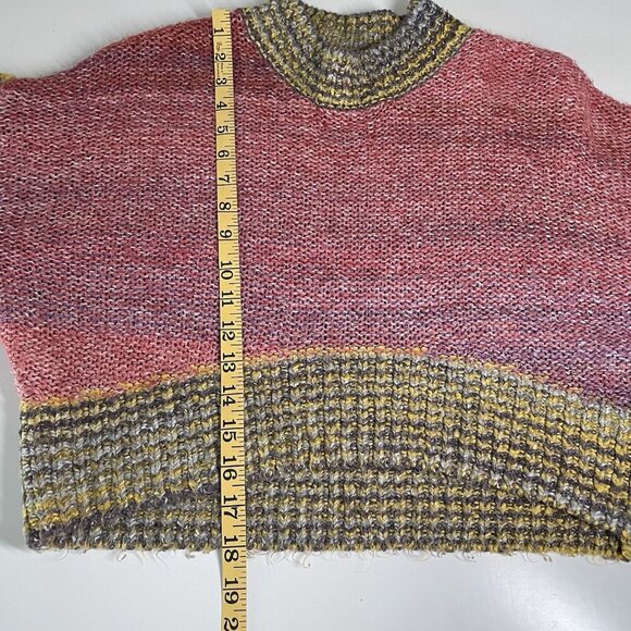 Urban Outfitters Multicolored “Lennon” Orange Cropped Sweater Boho Size XS - Picture 6 of 6